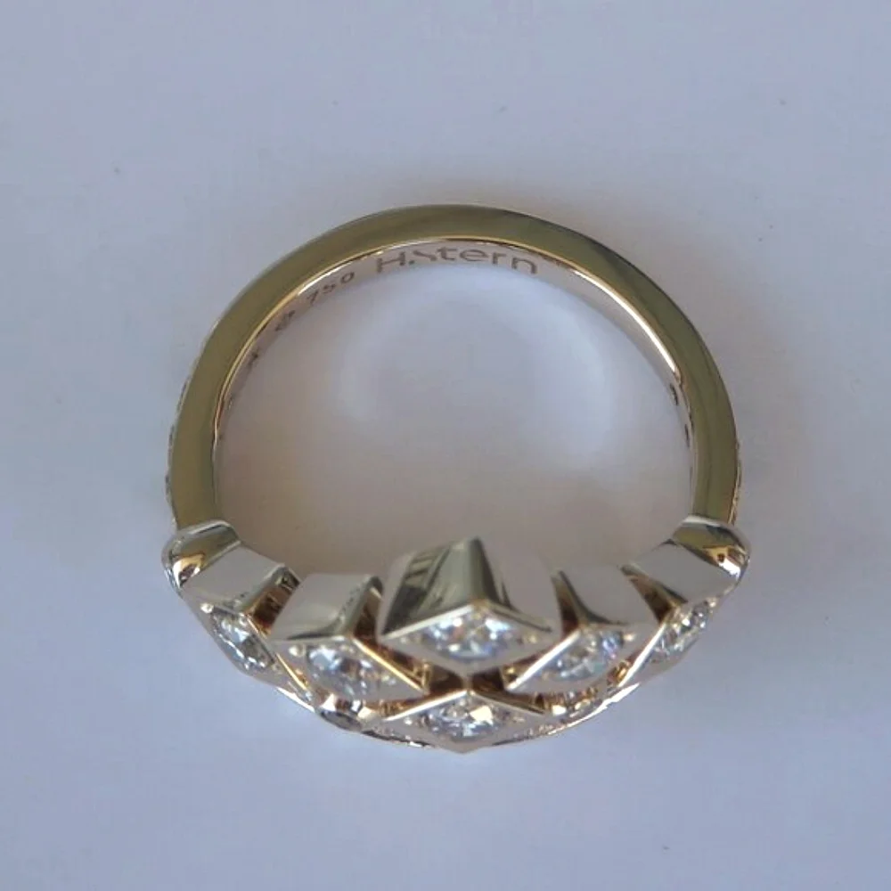 H Stern 18K Gold Diamonds King Ring 